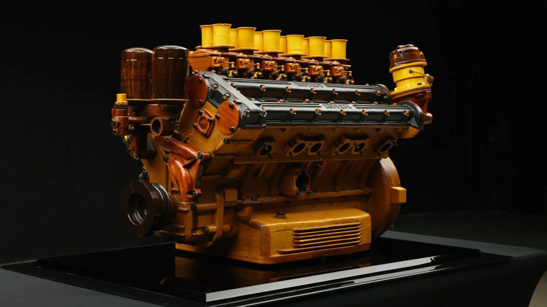 Ferrari V12 Wooden Scale Model