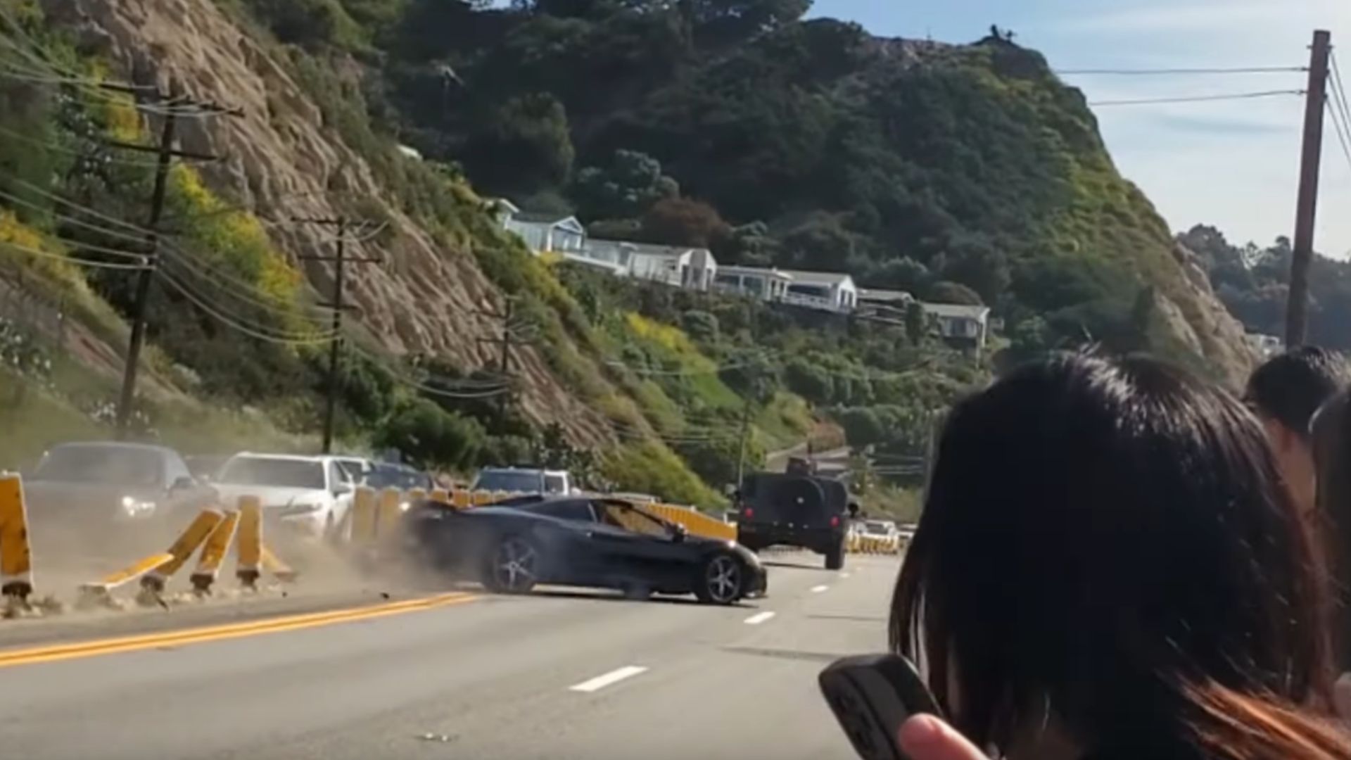 McLaren 650S Spider Crashes Leaving Cars And Coffee In Malibu
