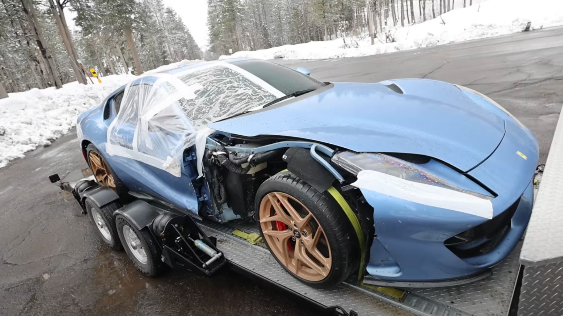 YouTuber Buys Michael B. Jordan's Crashed Ferrari 812 Superfast