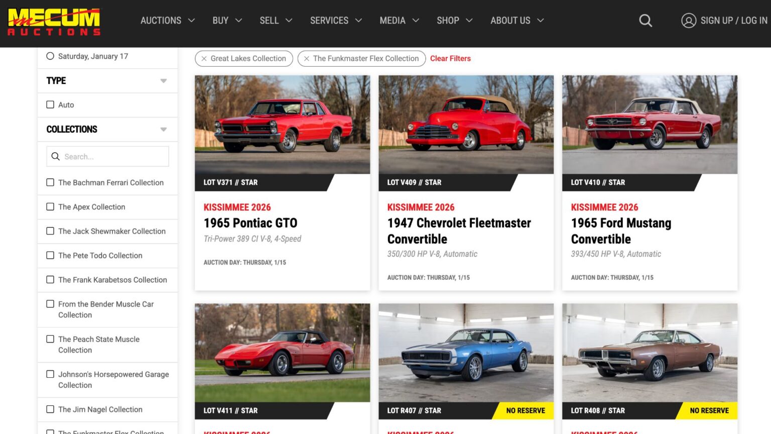 Mecum Auction Tv Schedule 2027
