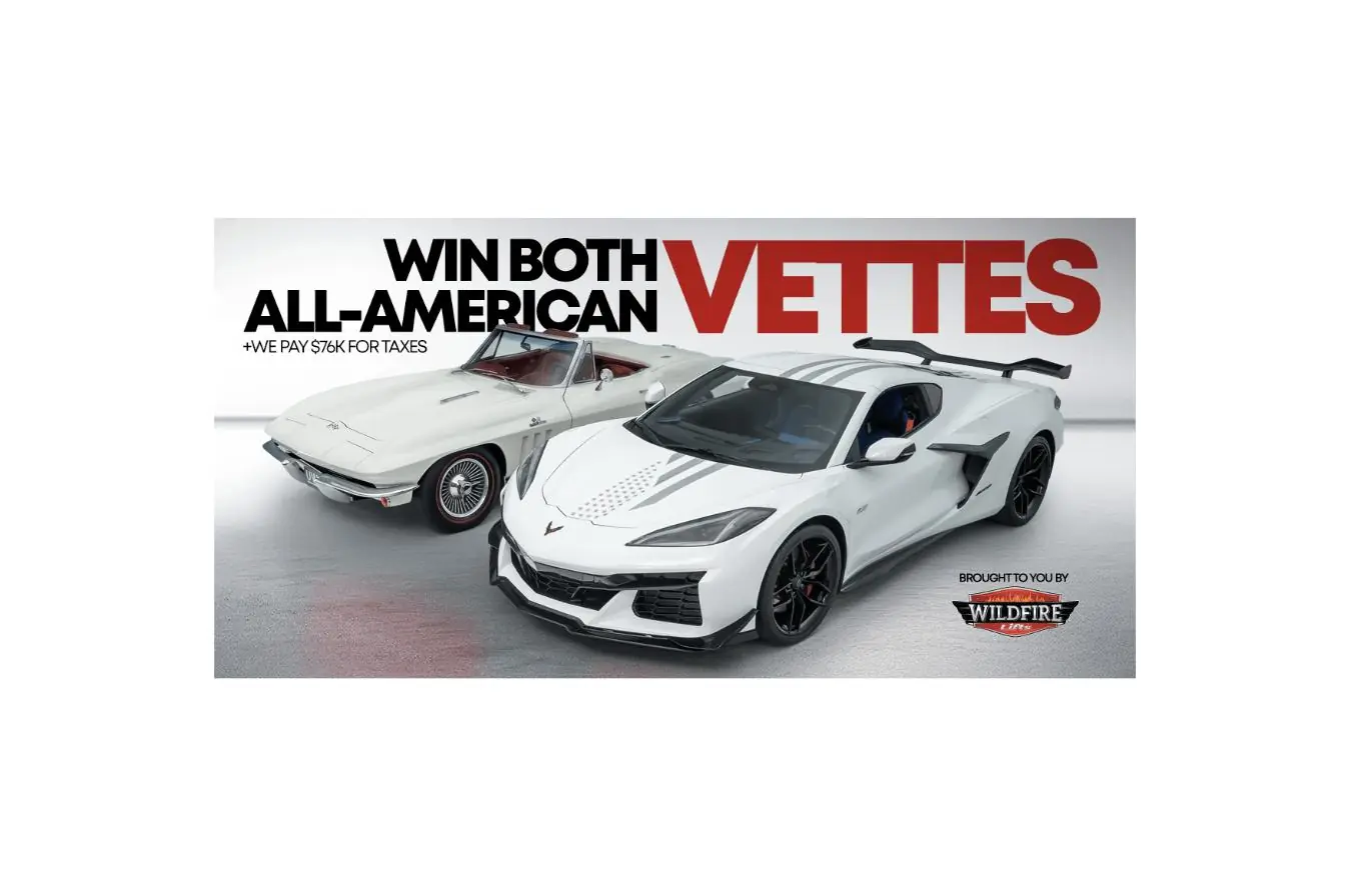 Ends 7/21: 5X More Entries for Readers — Corvette Dream Giveaway Pairs a 1965 Sting Ray With the 2026 Z06 Stars and Steel - featured image