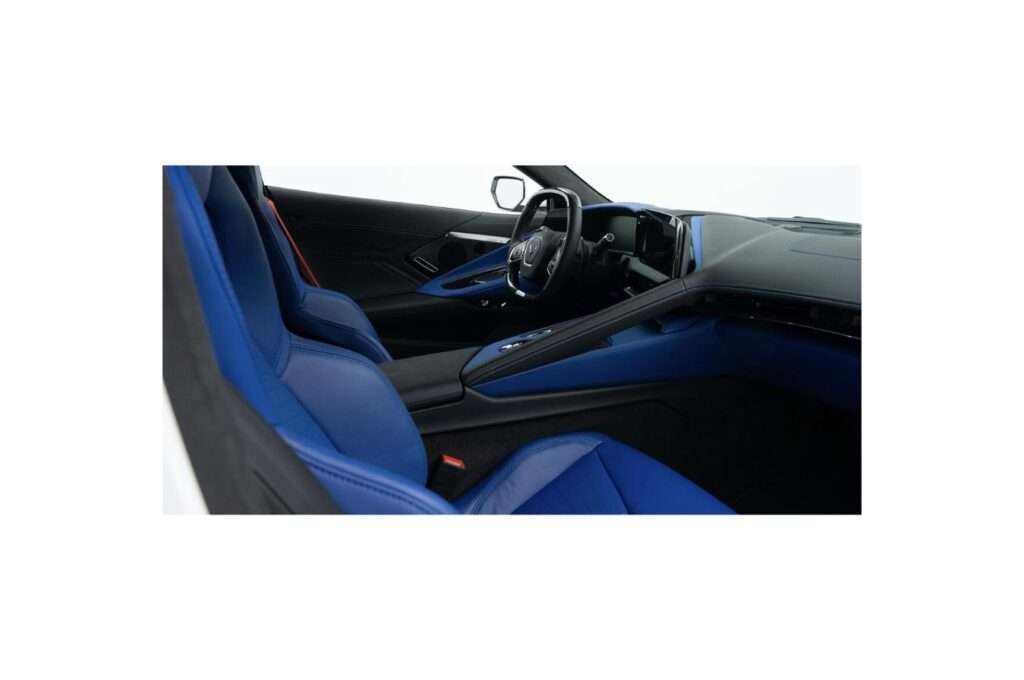 Blue Santorini interior of the 2026 Corvette Z06 Stars and Steel