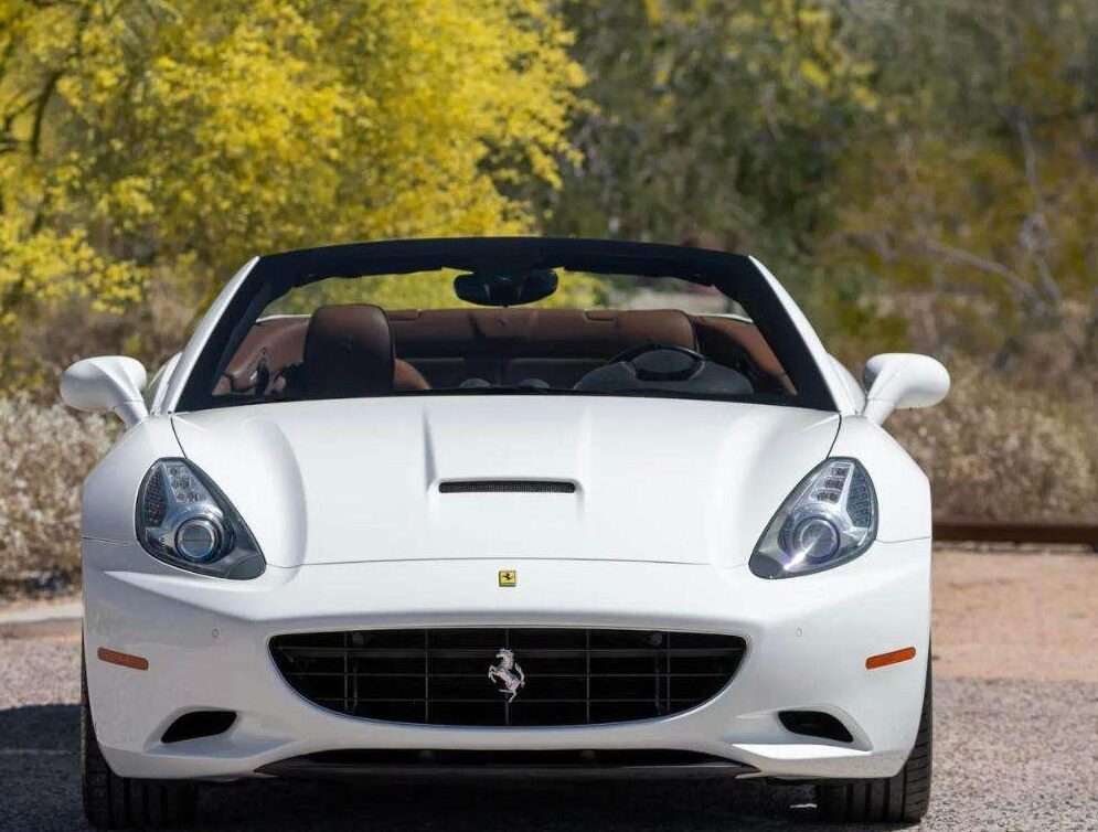 2010 Ferrari California head-on view showing Ferrari grille badge