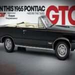 1965 Pontiac GTO convertible in black with Parchment interior, the featured car in Dream Giveaway's charity sweepstakes