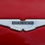 Aston Martin logo in close-up photo