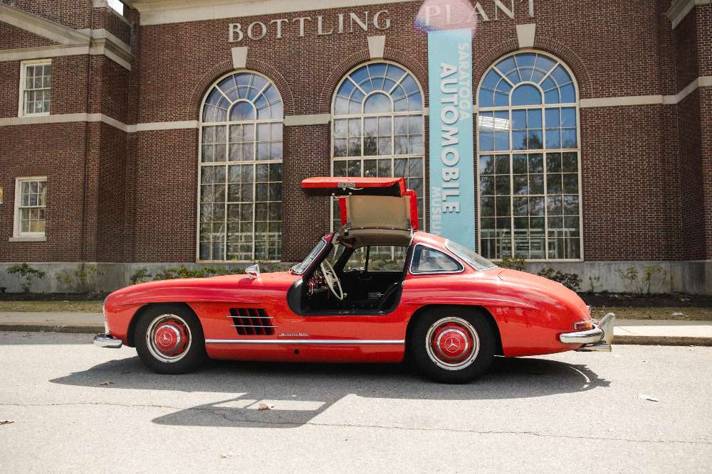 Fire Engine Red 1955 Mercedes-Benz 300SL Gullwing Heads to the Block at Saratoga Motorcar Auction - featured image