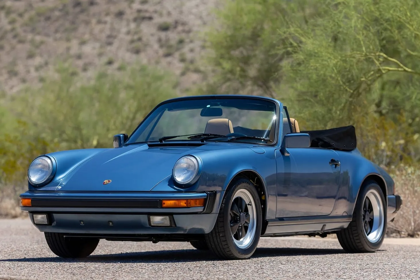 No-Reserve 1989 Porsche 911 Carrera Cabriolet With 25k Miles Is Up for Sale on Bring a Trailer - featured image