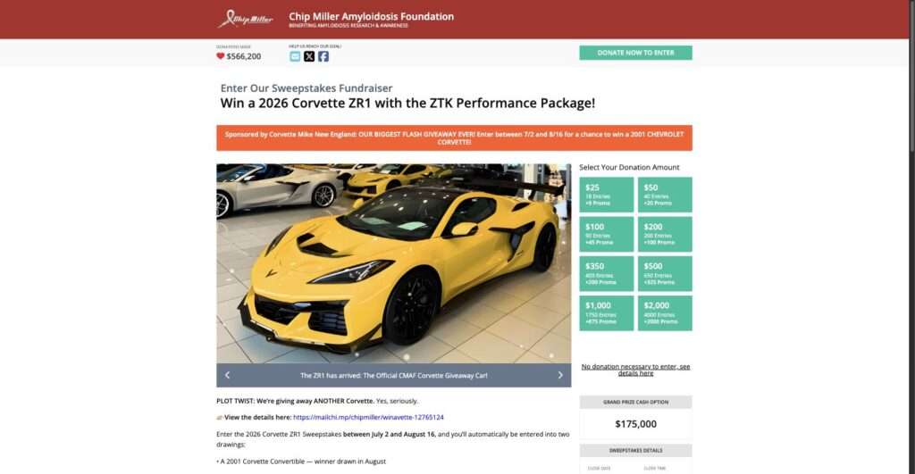 2026 Corvette ZR1 in Competition Yellow Tintcoat on the showroom floor at Ciocca Corvette