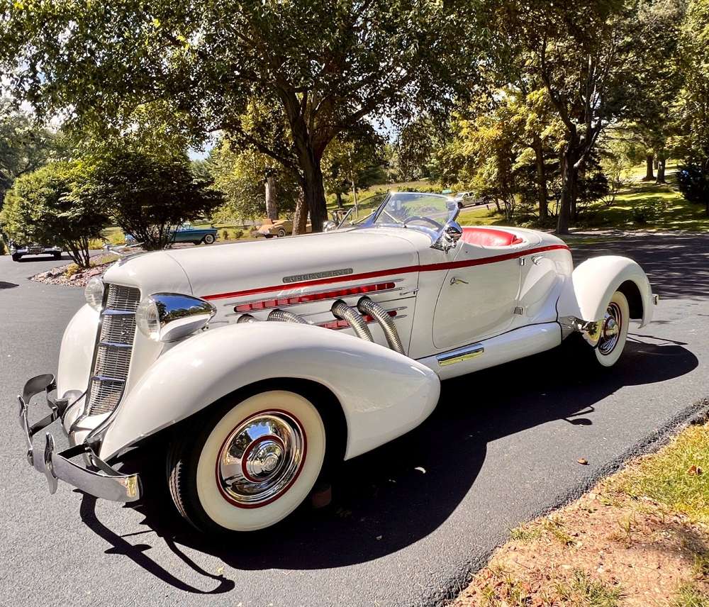 1936 Auburn Boat Tail Speedster in white