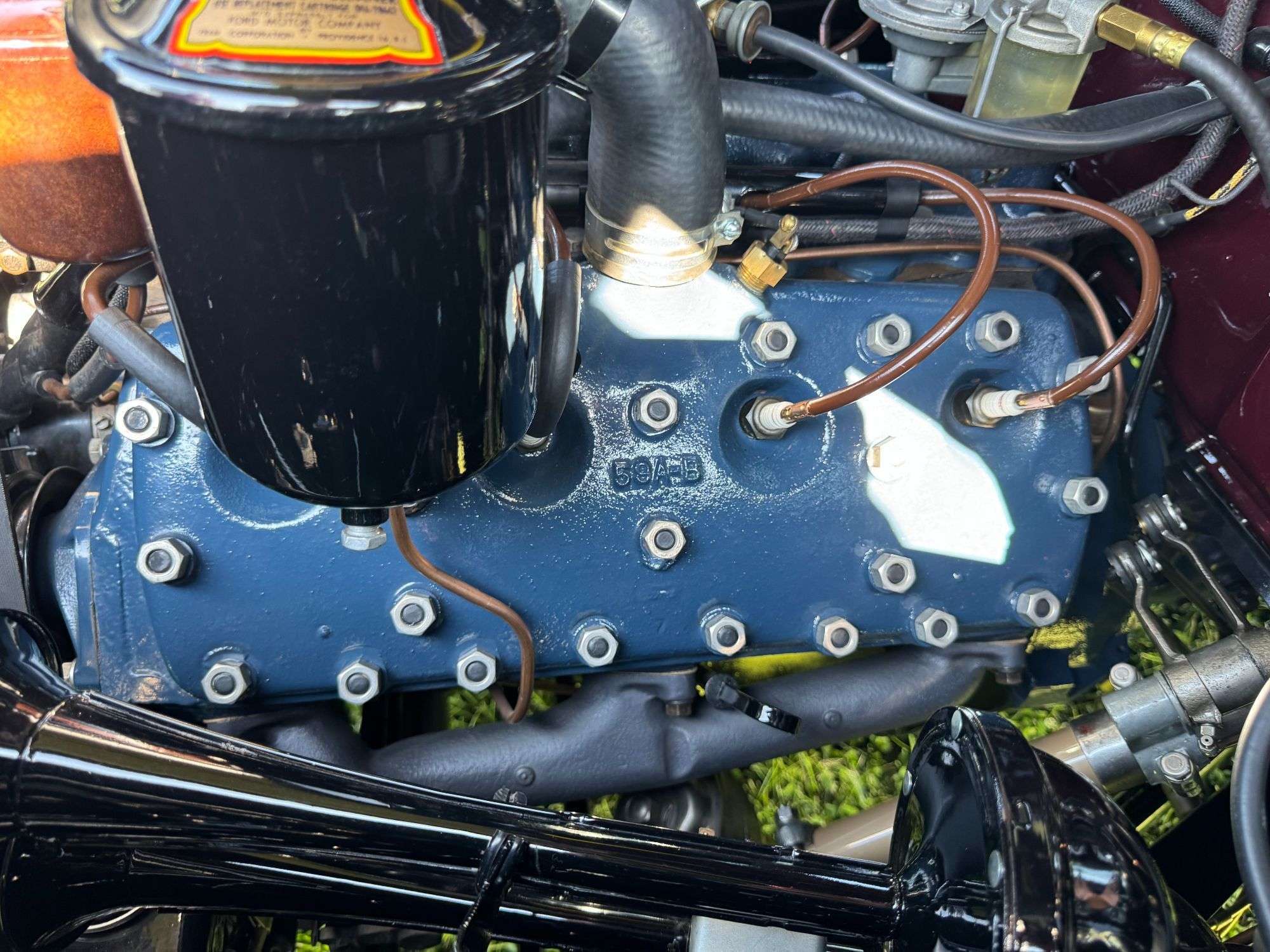 239 cubic inch flathead V8 engine in the 1947 Ford Sportsman