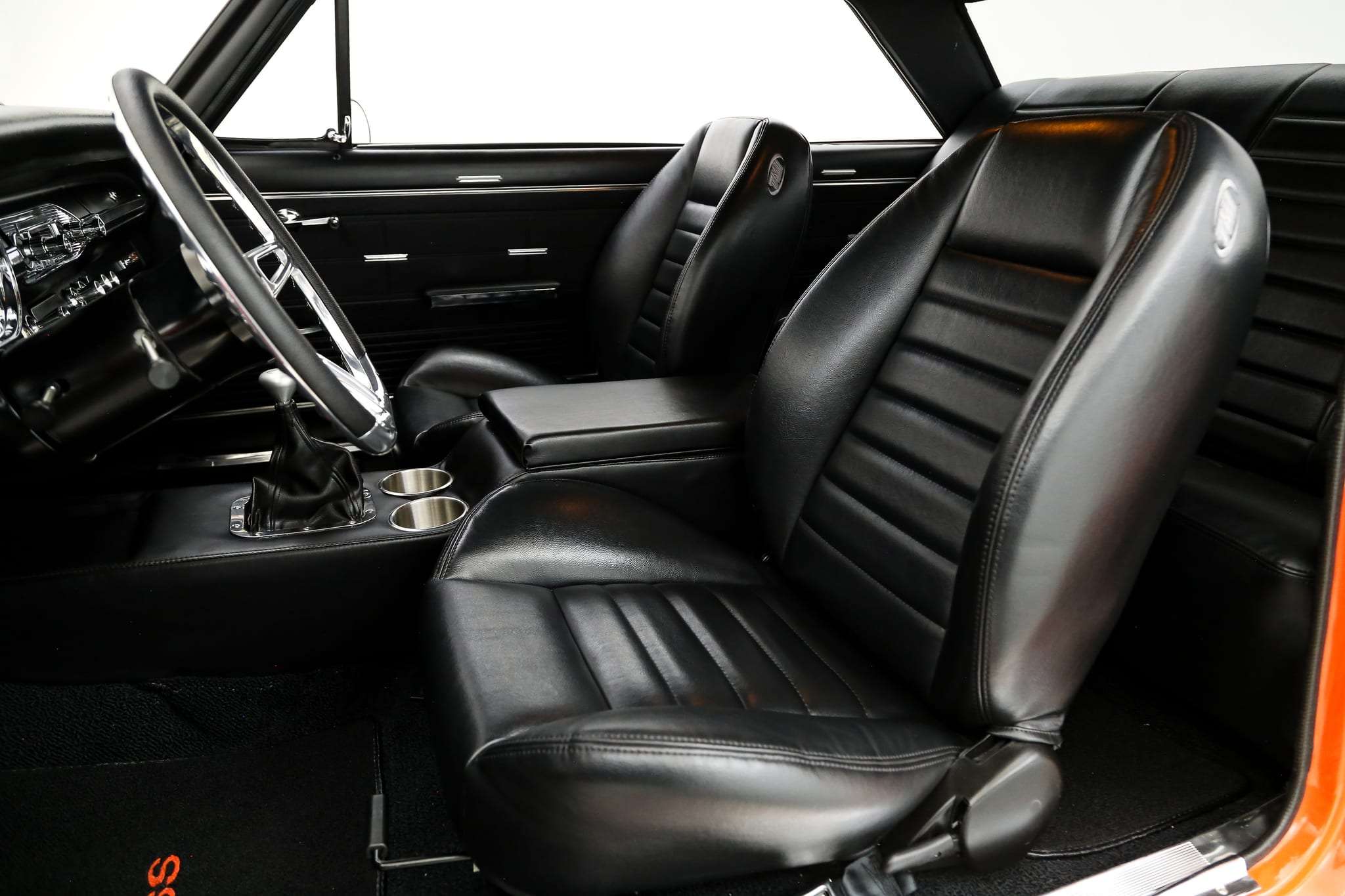 1963 Chevy II Nova SS restomod rear three-quarter with black powder-coated bumpers and Billet Specialties wheels