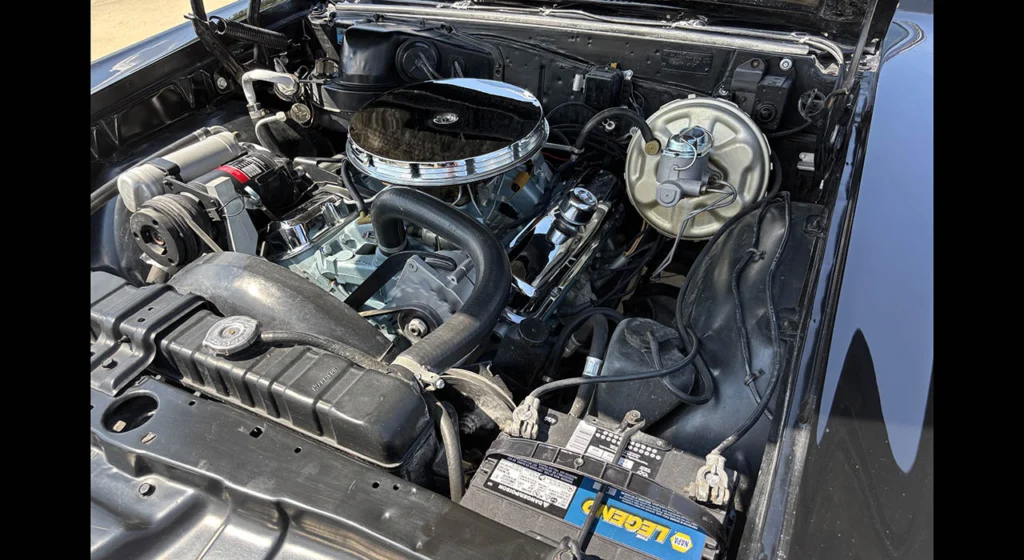 Engine bay of the numbers-matching 1967 Pontiac GTO