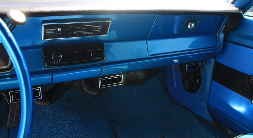 Dash of the Dodge Dart Demon tribute with Classic Auto Air controls
