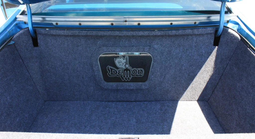 Trunk of the 1972 Dodge Dart Demon tribute