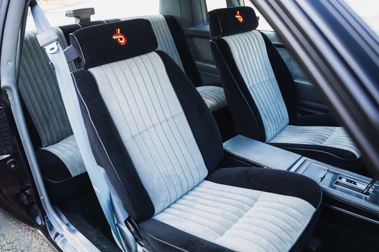 Black and Sand Gray cloth interior of 1987 Buick GNX #450
