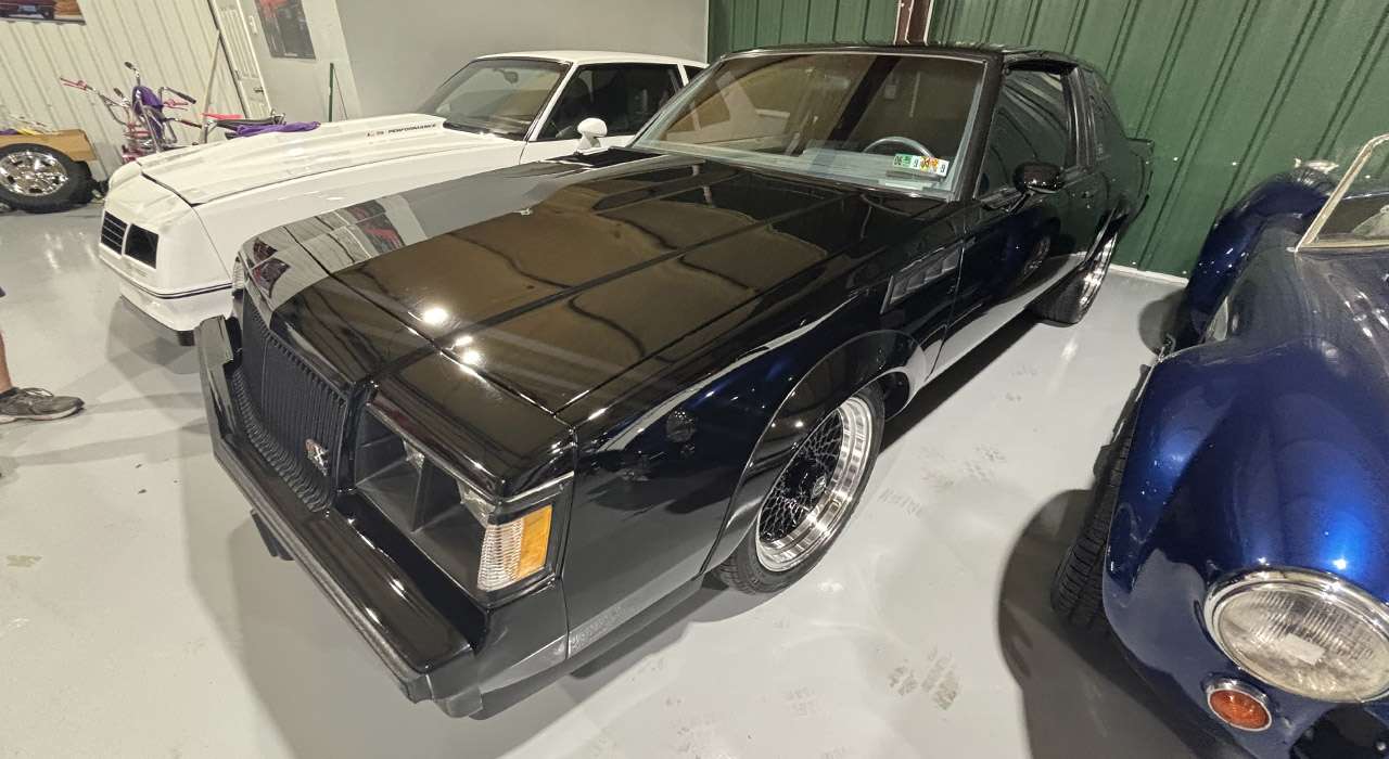 Hood and front of black 1987 Buick GNX No. 461