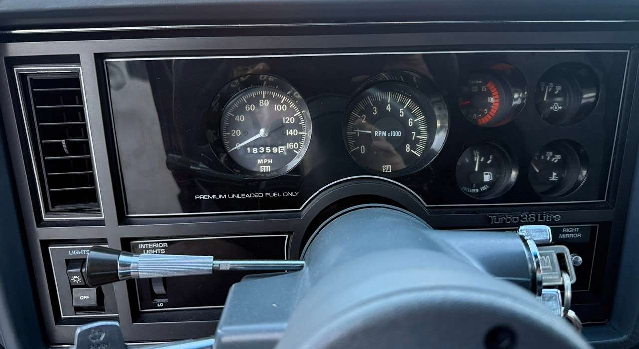 Stewart-Warner analog gauge cluster in 1987 Buick GNX No. 461