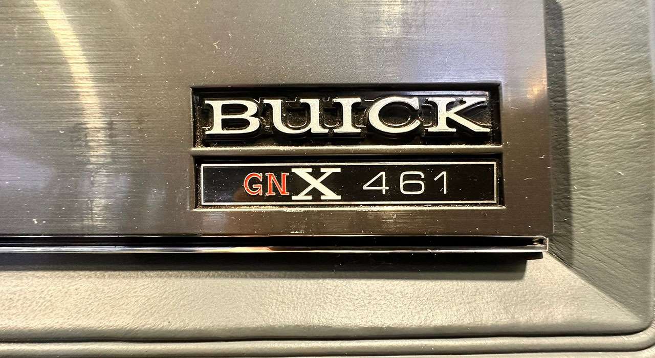 Buick GNX 461 serialized dash plaque