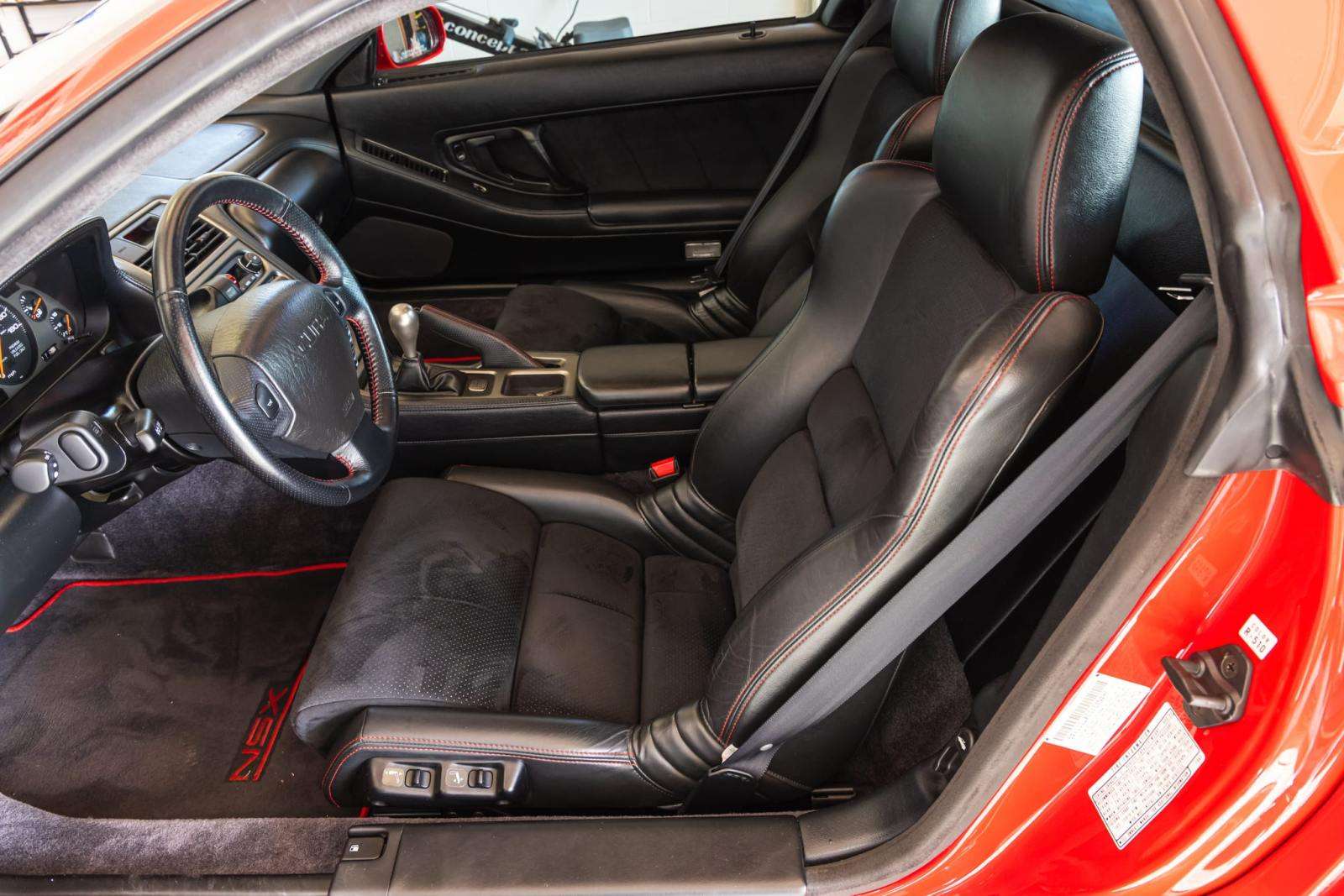 Onyx leather and suede sport seats in 1999 Acura NSX Zanardi Edition