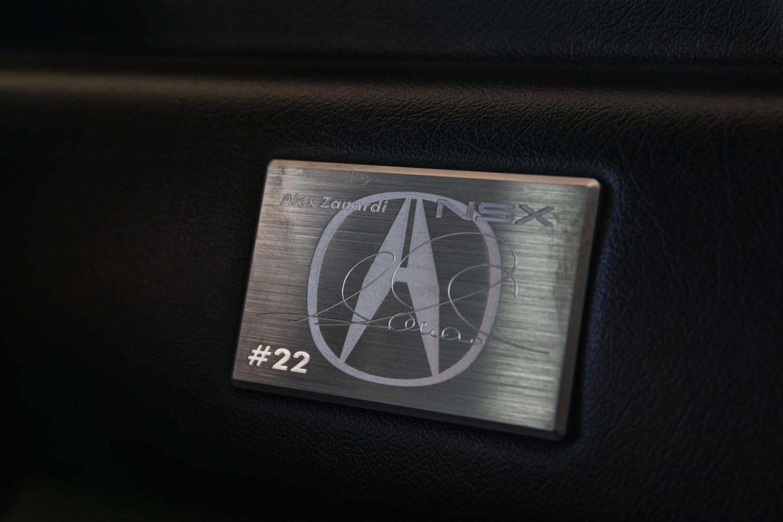 Numbered Alex Zanardi Edition plaque reading #22
