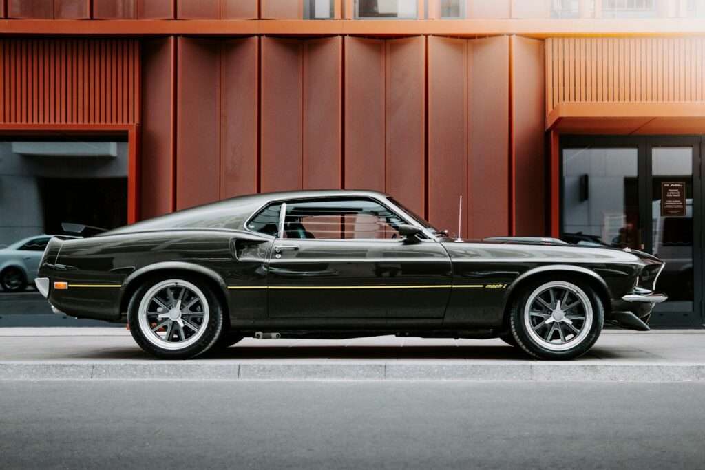 Fastback Mustang styled like a 1970 Boss 429, the NASCAR homologation special built by Kar Kraft