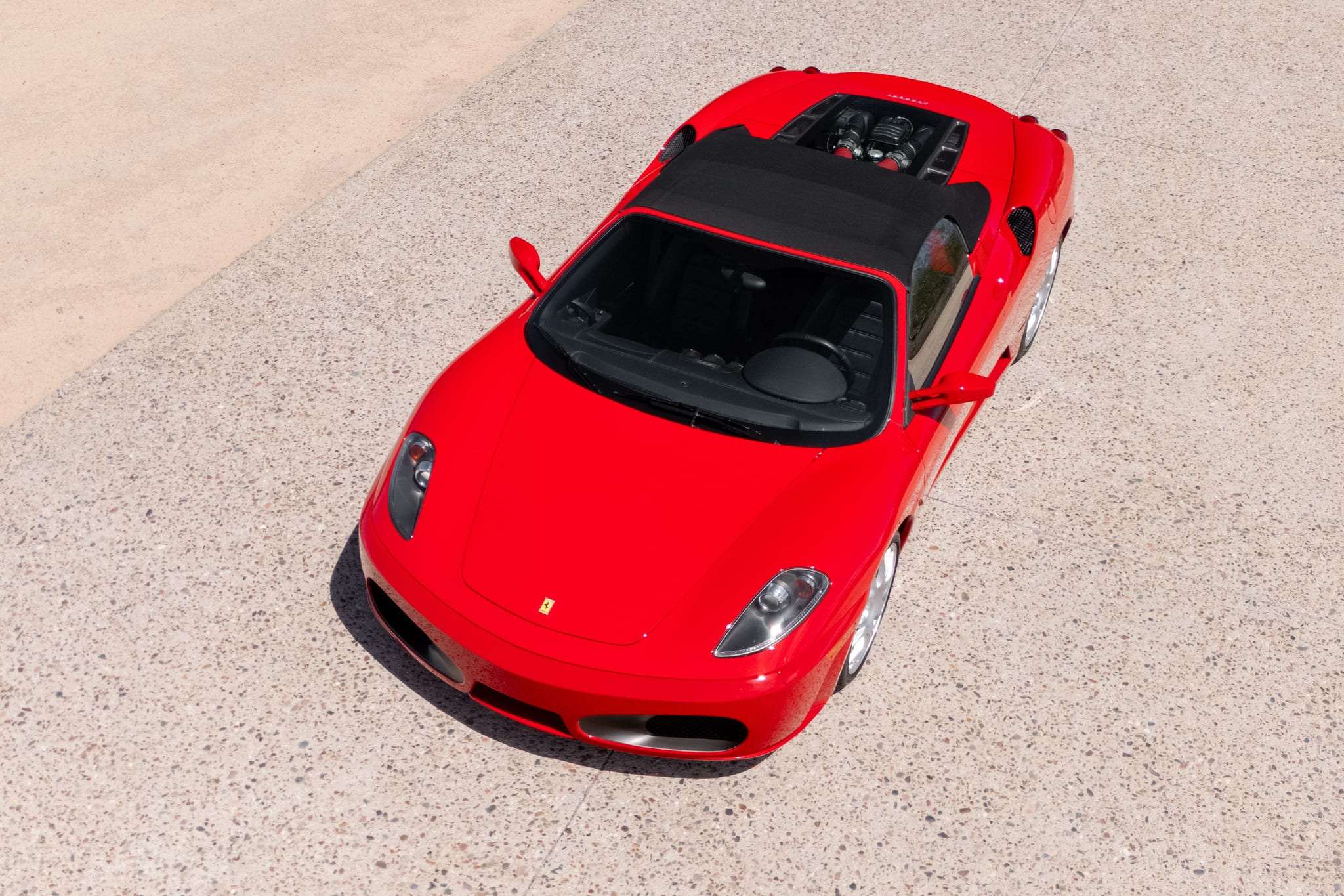Overhead view of 2006 Ferrari F430 Spider