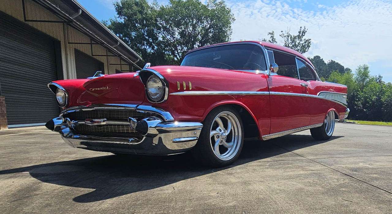 For Sale at Vicari Auction: This Fresh-Build 1957 Chevrolet Bel Air Blends Classic Style with LS Power - featured image
