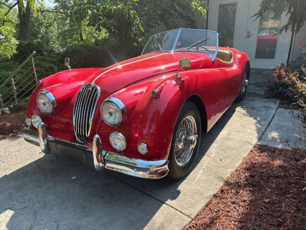 Saratoga Automobile Museum Auction Spotlight: This 1956 Jaguar XK 140 Roadster Is a Showstopper - featured image