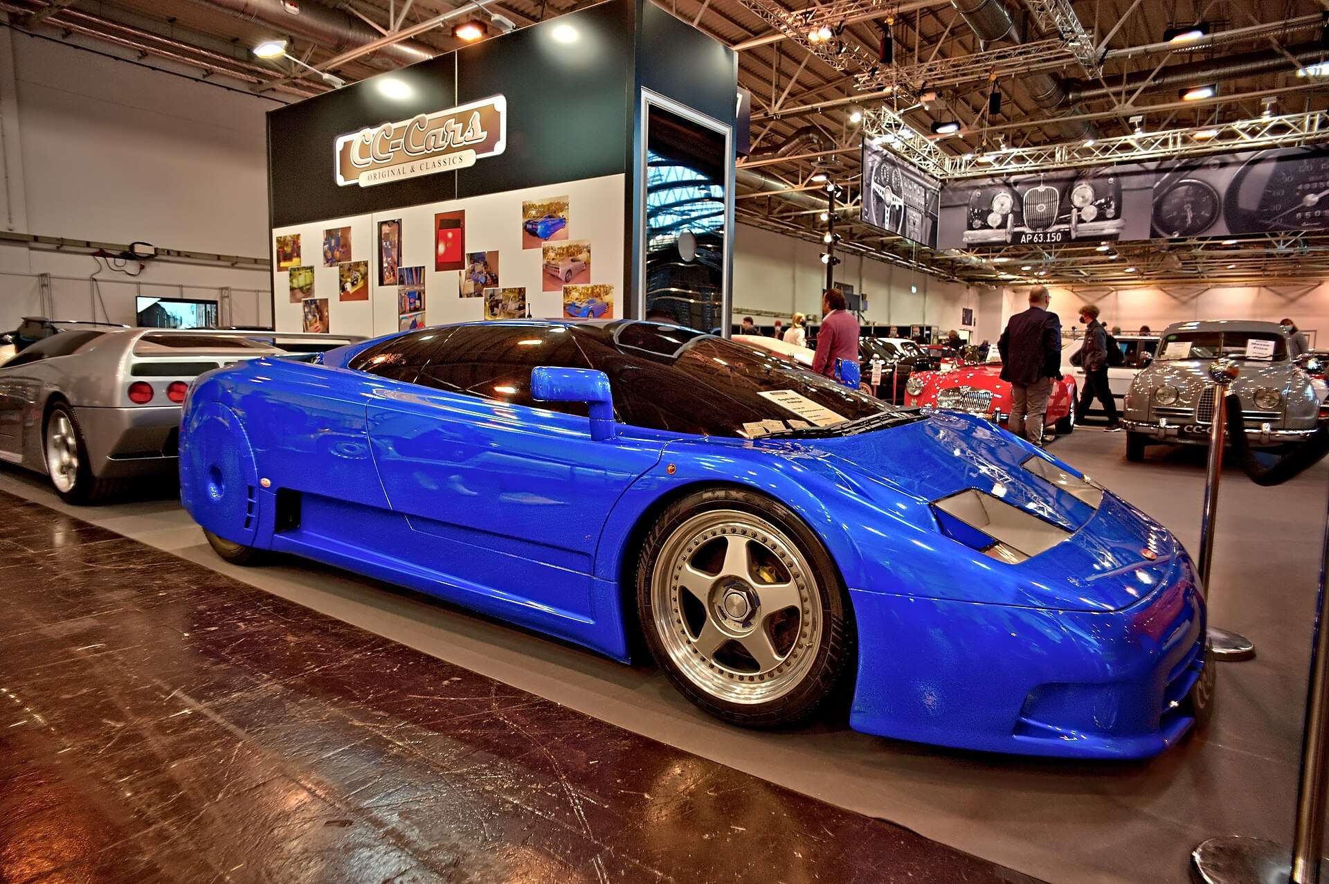 Bugatti EB110 prototype development car on display at Techno Classica Essen