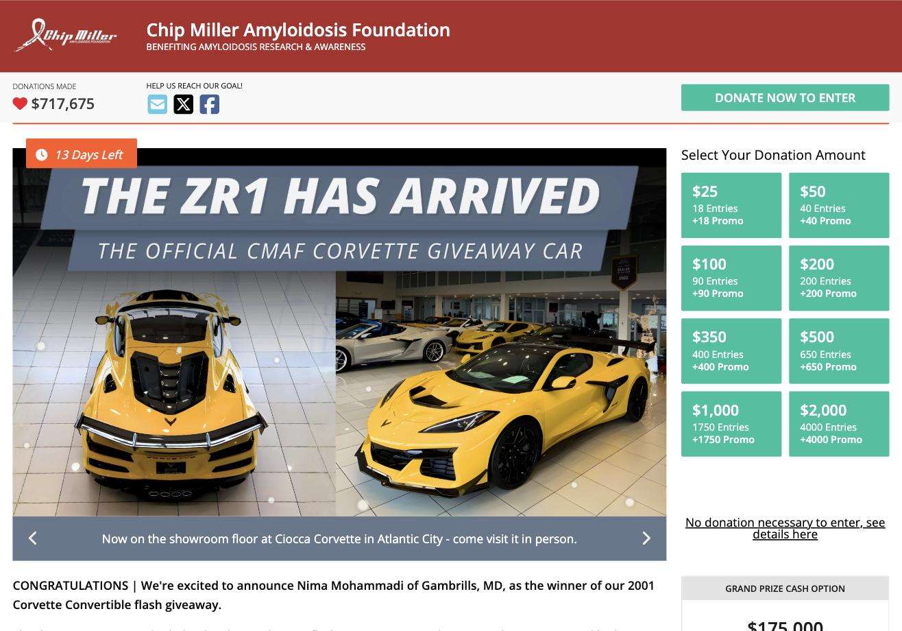Final Days to Enter: Win a 2026 Corvette ZR1 and Get Double Entries with MCC’s Sweepstakes Link - featured image
