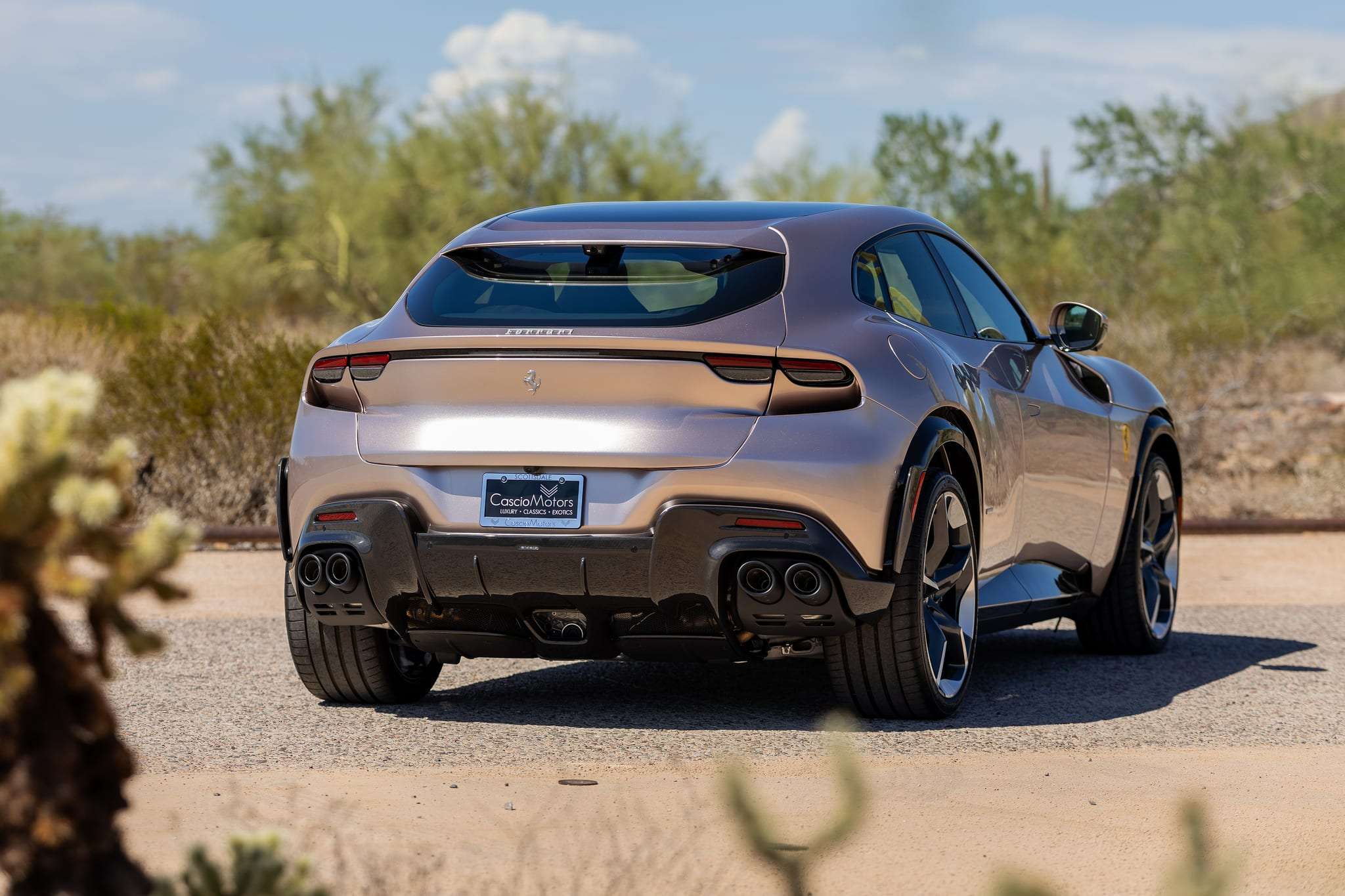 2026 Ferrari Purosangue rear three-quarter view