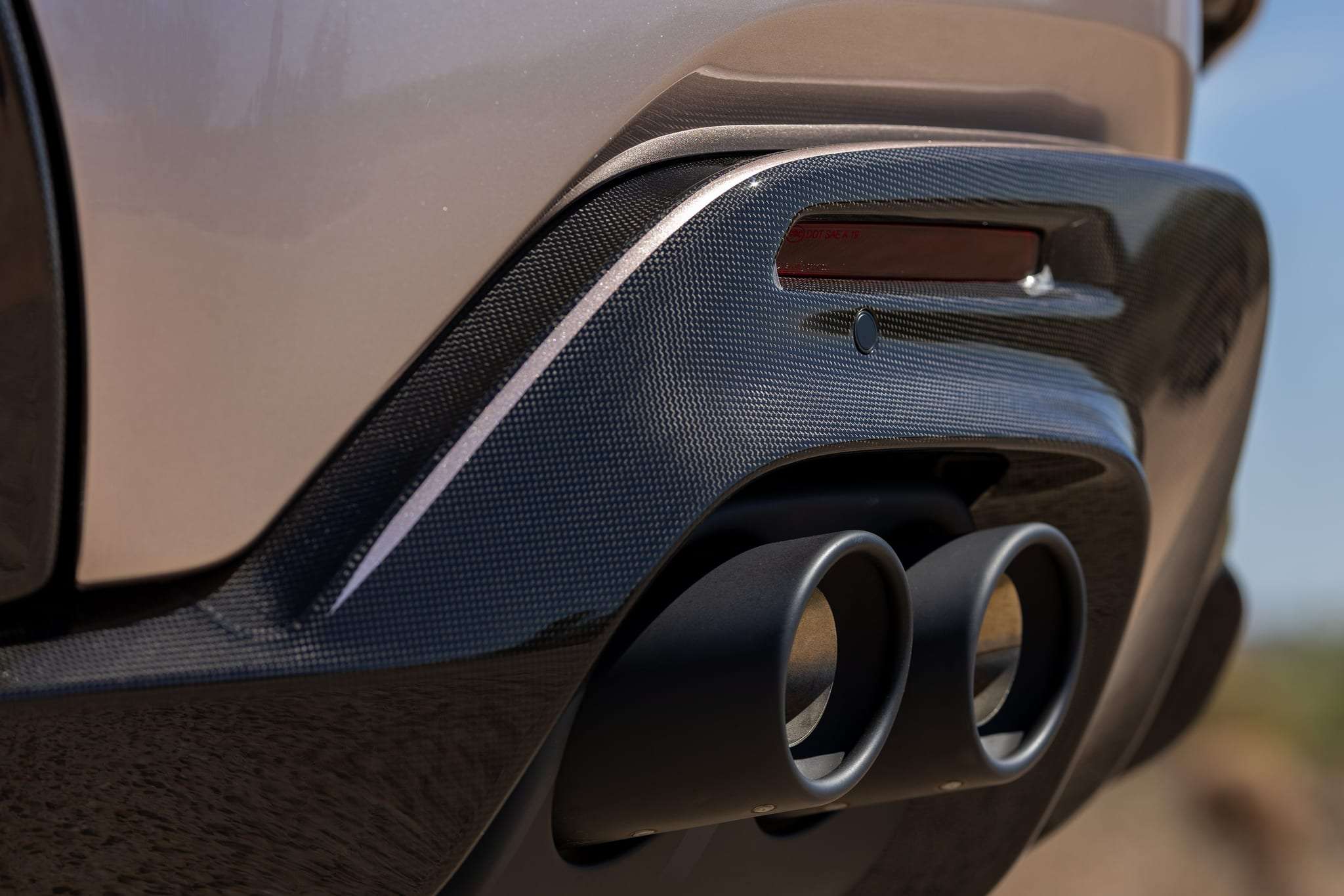 Ferrari Purosangue black ceramic exhaust tips