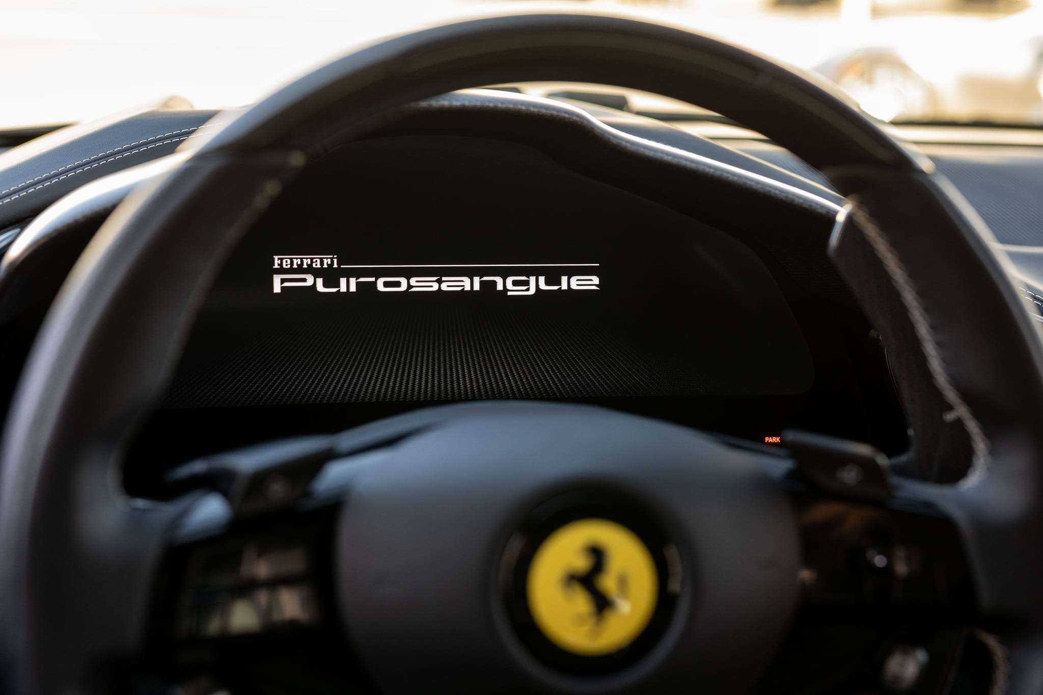 Ferrari Purosangue heated carbon-fiber steering wheel