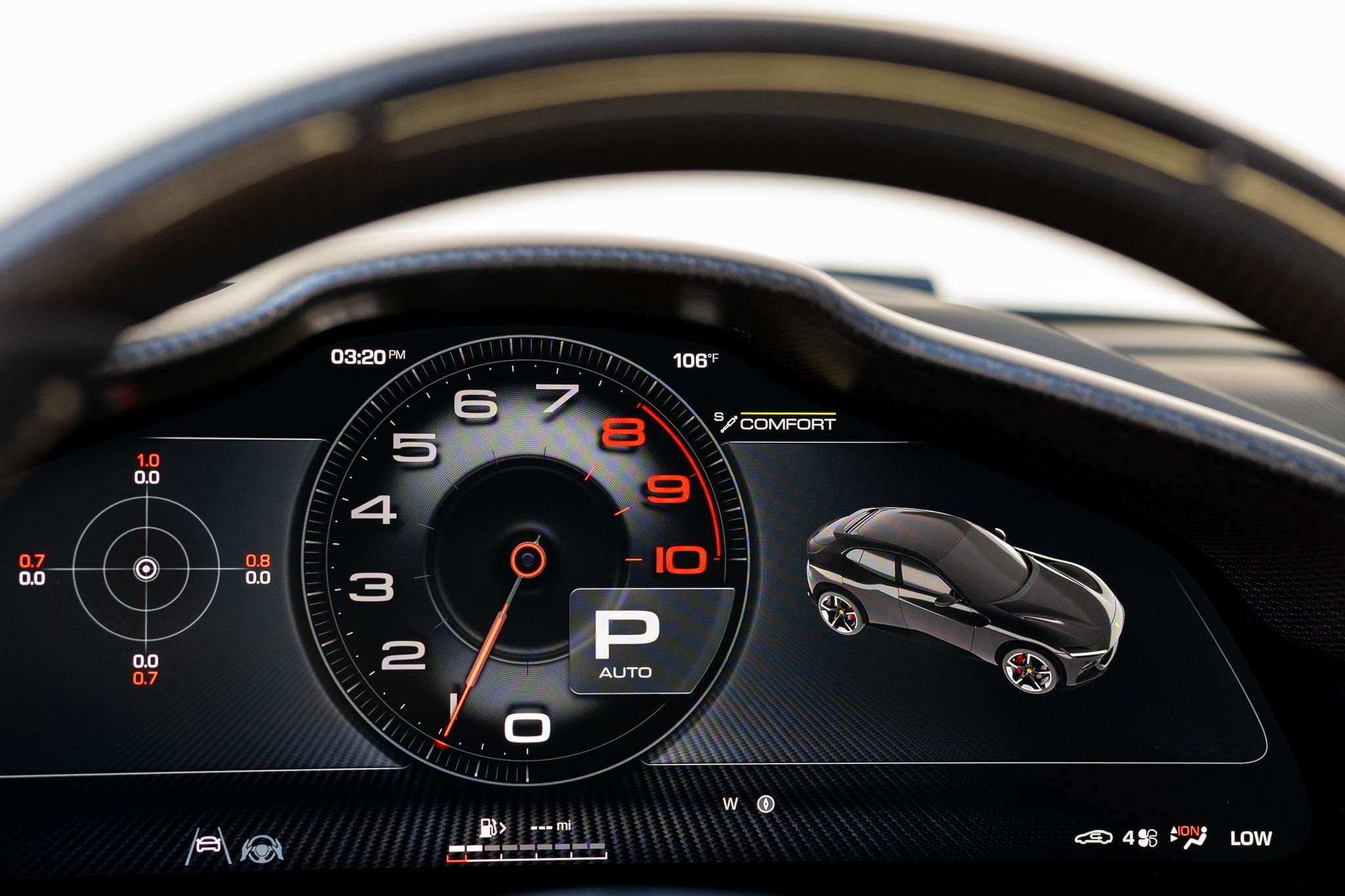 Ferrari Purosangue digital instrument cluster