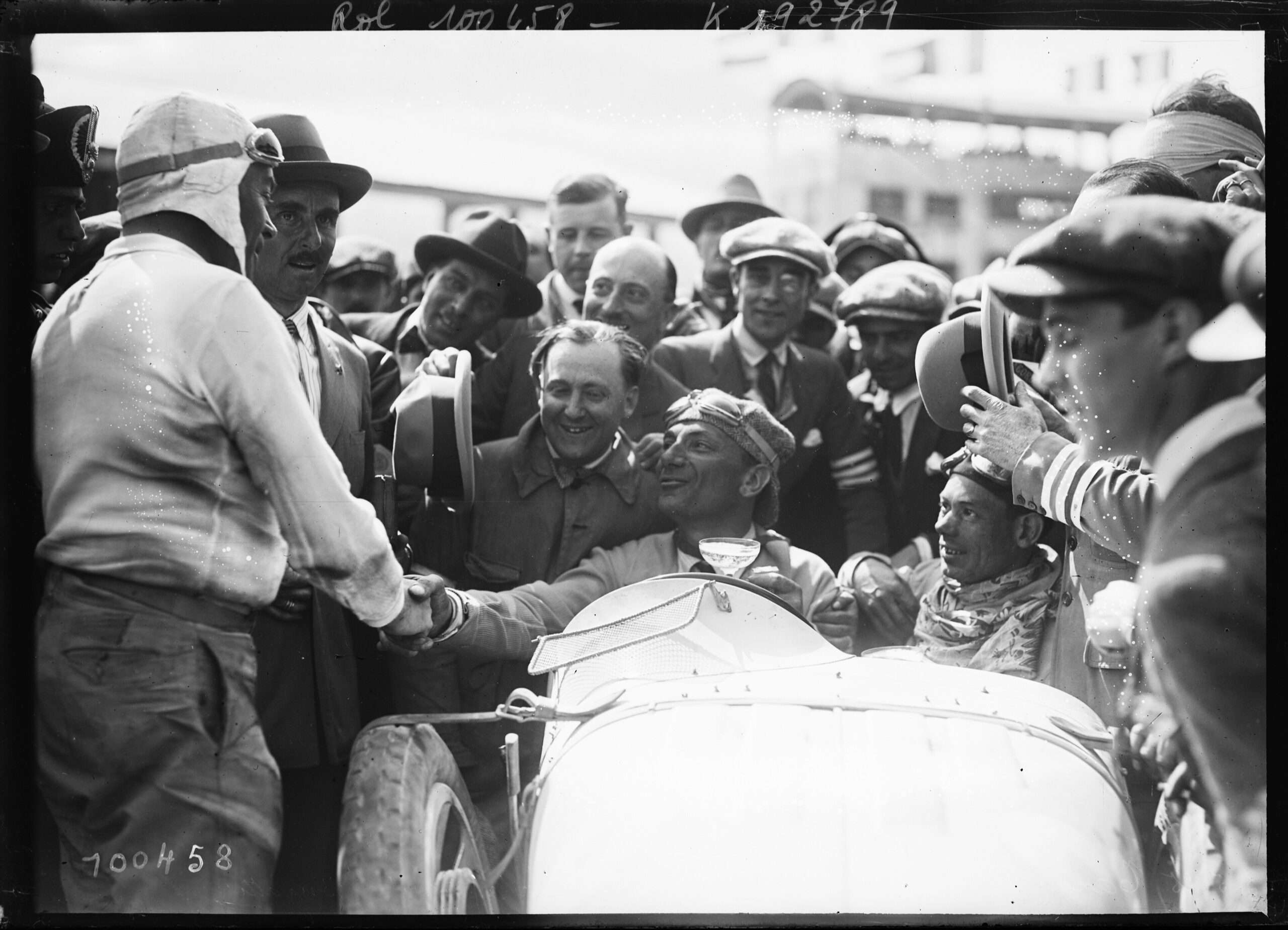 Bartolomeo "Meo" Costantini at the wheel of a Bugatti at the 1925 Targa Florio in Sicily