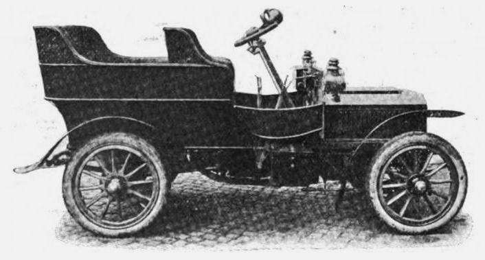 Period illustration of the 1905 Humber 8/10hp two-seater