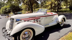 Supercharged 1936 Auburn 852 Boattail Speedster For Sale at Aumann Auctions - featured image