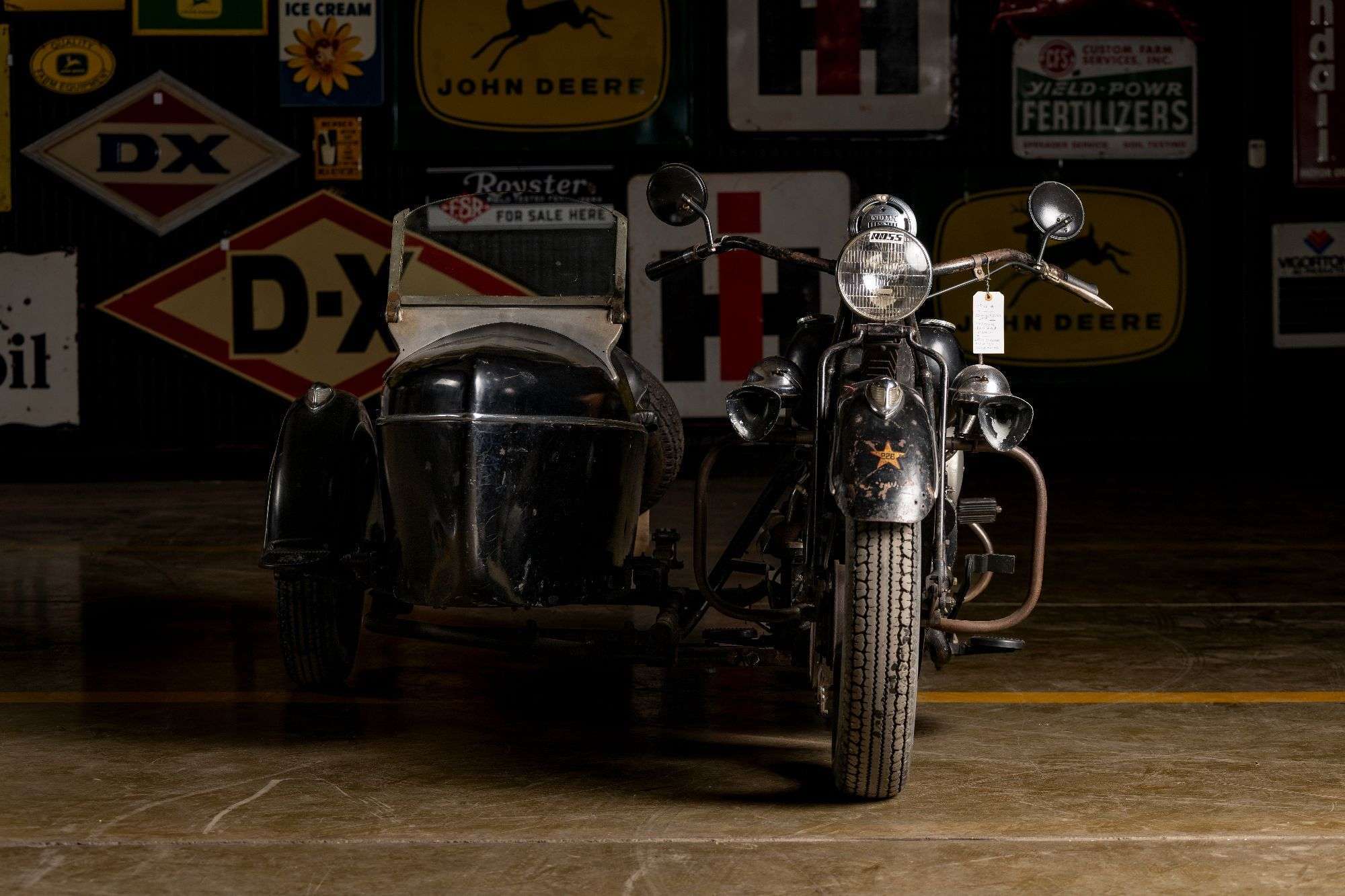 1941 Indian Four with period-correct sidecar attached