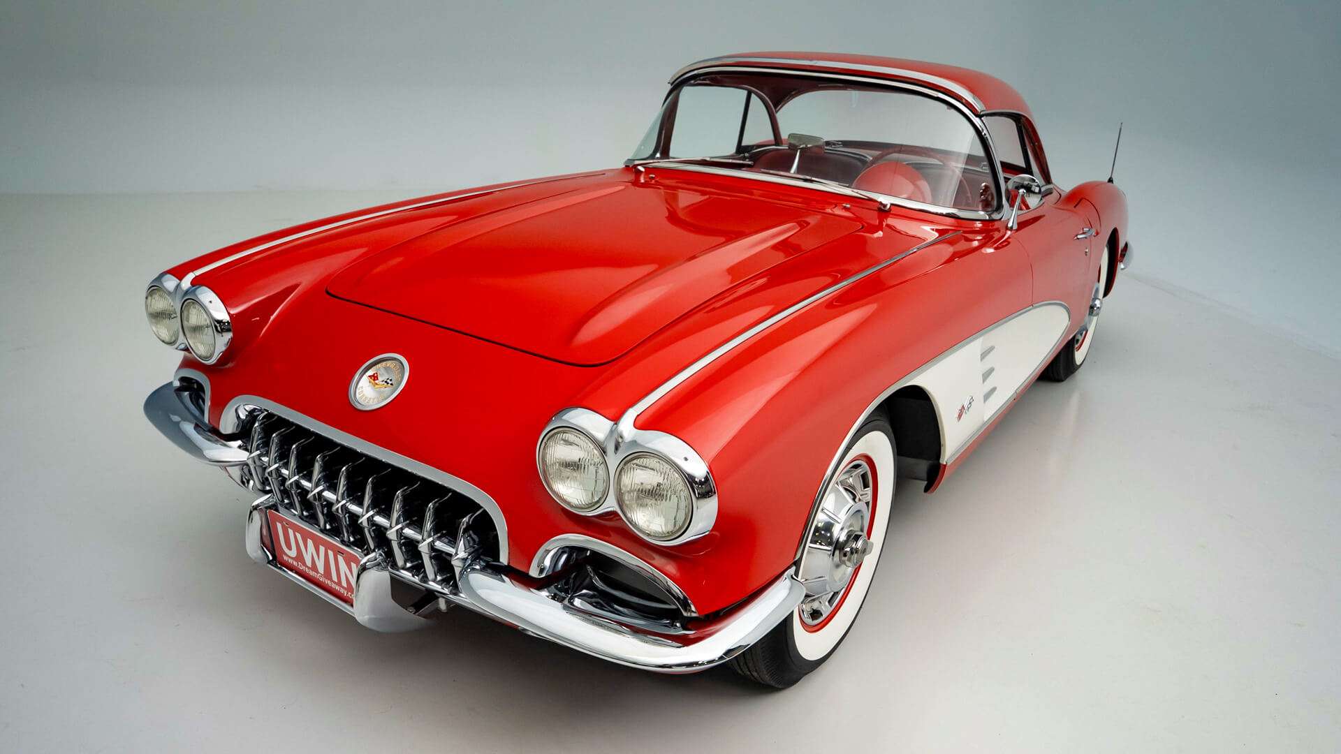 Restored 1960 Chevrolet Corvette with red interior and 283 V-8