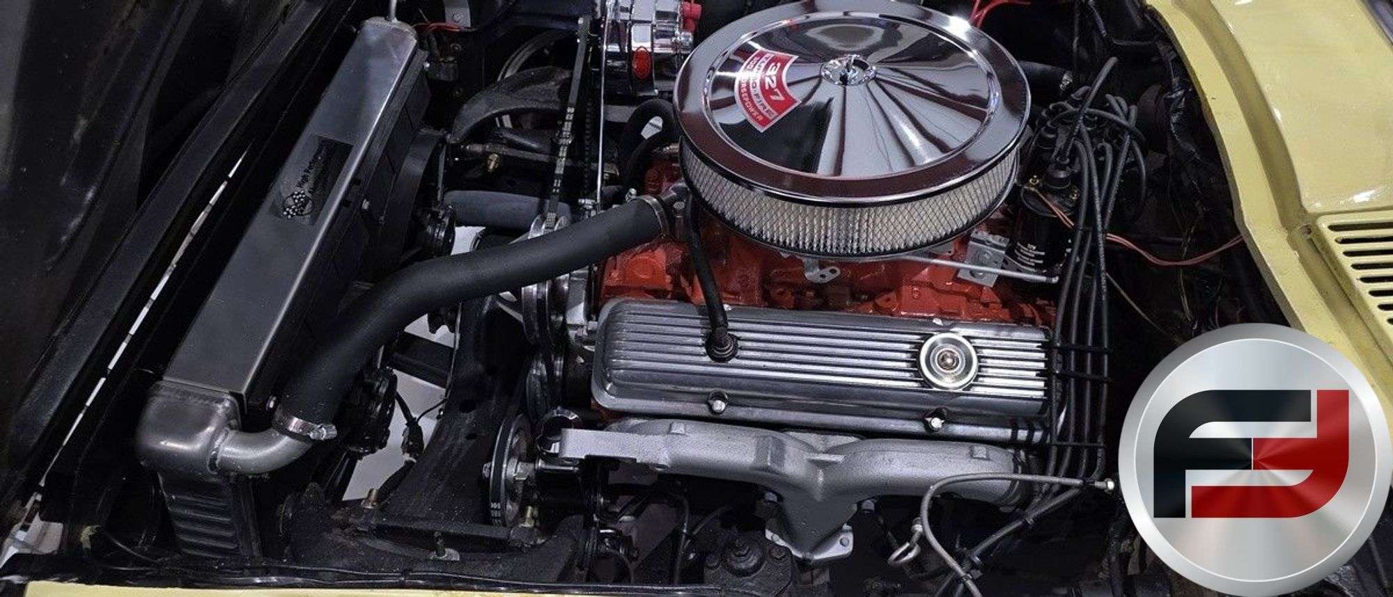 V8 engine bay of the 1965 Chevrolet Corvette Sting Ray