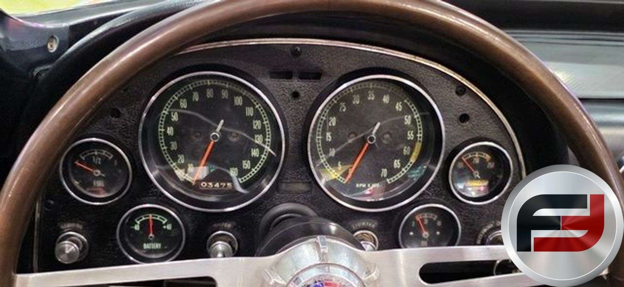 1965 Corvette gauge cluster and steering wheel