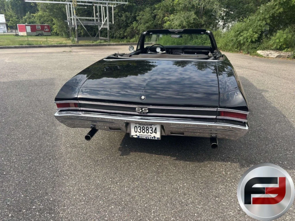 Rear view showing taillights and bumper