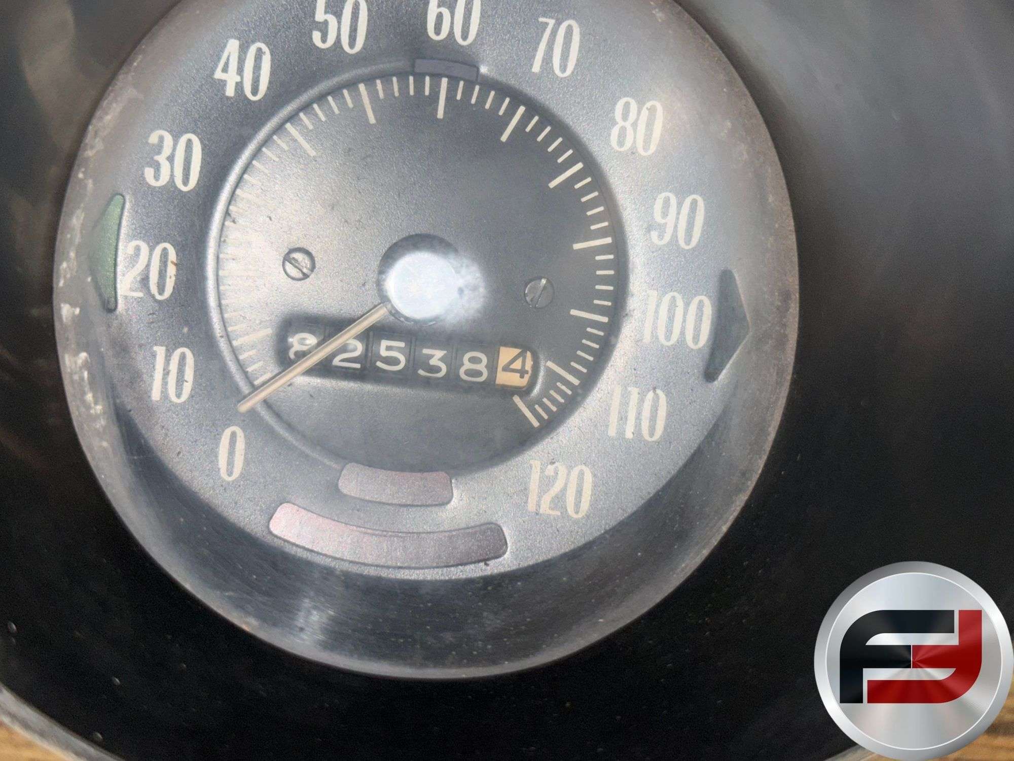 Odometer reading 82,538 miles in the 1972 Pontiac GTO