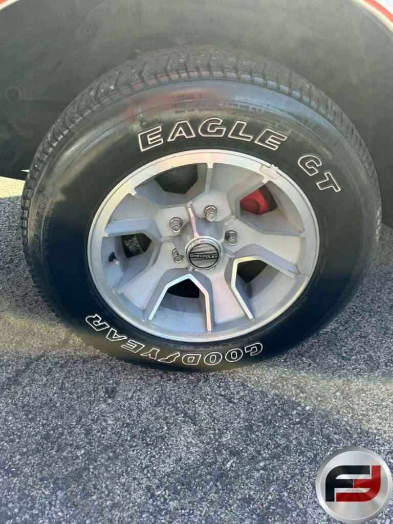 Goodyear Eagle GT tire on a factory SS wheel on the 1987 Monte Carlo SS Aerocoupe