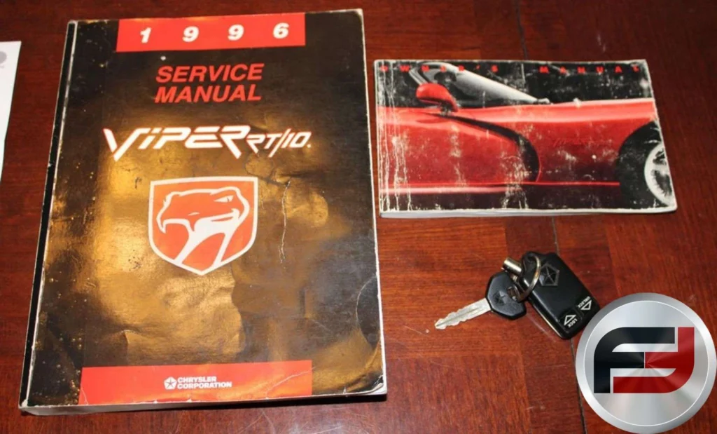 1996 Dodge Viper RT/10 service manual and keys