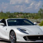 No Reserve 2021 Ferrari 812 GTS in Bianco Italia Crosses the Block at Bring a Trailer Front three-quarter view of a Bianco Italia 2021 Ferrari 812 GTS offered on Bring a Trailer