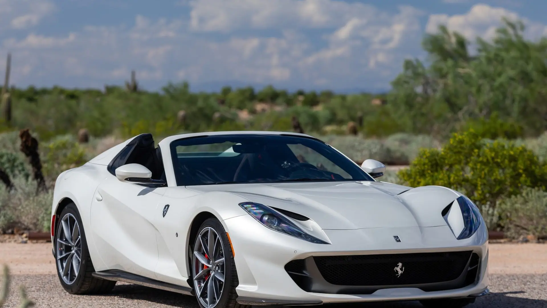 No Reserve 2021 Ferrari 812 GTS in Bianco Italia Crosses the Block at Bring a Trailer - featured image