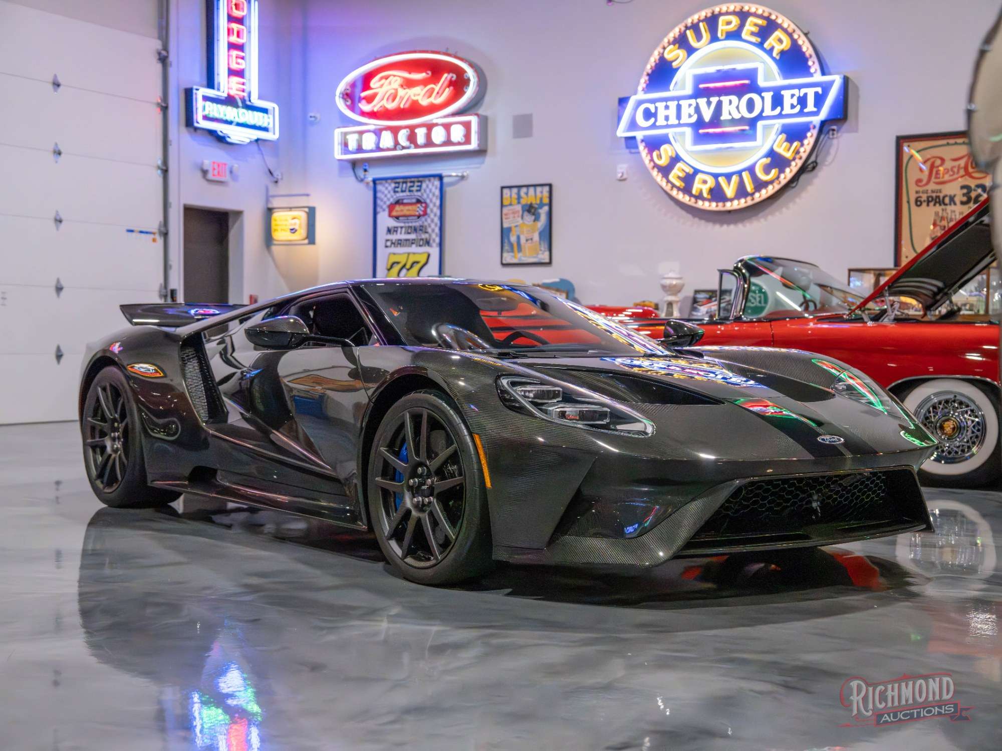 2021 Ford GT Liquid Carbon Edition with exposed carbon-fiber bodywork, one of 30 built, offered by Richmond Auctions
