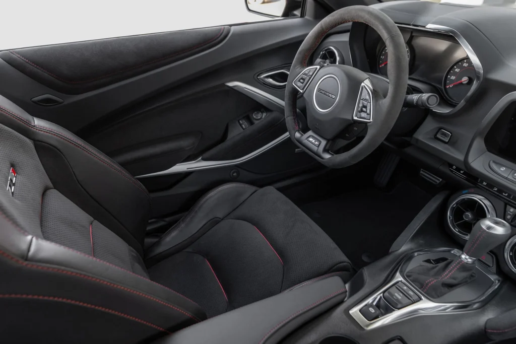 Jet Black Recaro front seats in a 2023 Camaro ZL1 1LE