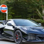 2026 Chevrolet Corvette ZR1 Convertible With Carbon Fiber Aero Package For Sale From GAA Classic Cars Front three-quarter view of the black 2026 Chevrolet Corvette ZR1 convertible